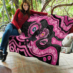 Panthers NAIDOC Week 2026 Personalised Quilt 50 Years of Deadly Aboriginal Art Pink