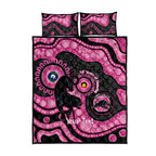 Panthers NAIDOC Week 2026 Personalised Quilt Bed Set 50 Years of Deadly Aboriginal Art Pink
