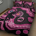 Panthers NAIDOC Week 2026 Personalised Quilt Bed Set 50 Years of Deadly Aboriginal Art Pink