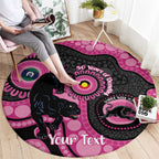 Panthers NAIDOC Week 2026 Personalised Round Carpet 50 Years of Deadly Aboriginal Art Pink