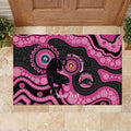 Panthers NAIDOC Week 2026 Personalised Rubber Doormat 50 Years of Deadly Aboriginal Art Pink