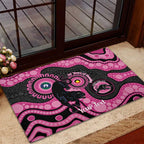 Panthers NAIDOC Week 2026 Personalised Rubber Doormat 50 Years of Deadly Aboriginal Art Pink