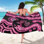 Panthers NAIDOC Week 2026 Personalised Sarong 50 Years of Deadly Aboriginal Art Pink