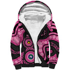 Panthers NAIDOC Week 2026 Personalised Sherpa Hoodie 50 Years of Deadly Aboriginal Art Pink