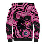 Panthers NAIDOC Week 2026 Personalised Sherpa Hoodie 50 Years of Deadly Aboriginal Art Pink