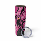 Panthers NAIDOC Week 2026 Personalised Skinny Tumbler 50 Years of Deadly Aboriginal Art Pink