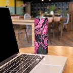 Panthers NAIDOC Week 2026 Personalised Skinny Tumbler 50 Years of Deadly Aboriginal Art Pink