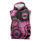 Panthers NAIDOC Week 2026 Personalised Sleeveless Hoodie 50 Years of Deadly Aboriginal Art Pink