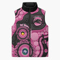 Panthers NAIDOC Week 2026 Personalised Sleeveless Puffer Jacket 50 Years of Deadly Aboriginal Art Pink