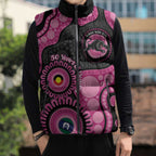 Panthers NAIDOC Week 2026 Personalised Sleeveless Puffer Jacket 50 Years of Deadly Aboriginal Art Pink