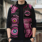 Panthers NAIDOC Week 2026 Personalised Sleeveless Puffer Jacket 50 Years of Deadly Aboriginal Art Pink