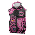 Panthers NAIDOC Week 2026 Personalised Sleeveless Zip Hoodie 50 Years of Deadly Aboriginal Art Pink