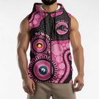 Panthers NAIDOC Week 2026 Personalised Sleeveless Zip Hoodie 50 Years of Deadly Aboriginal Art Pink