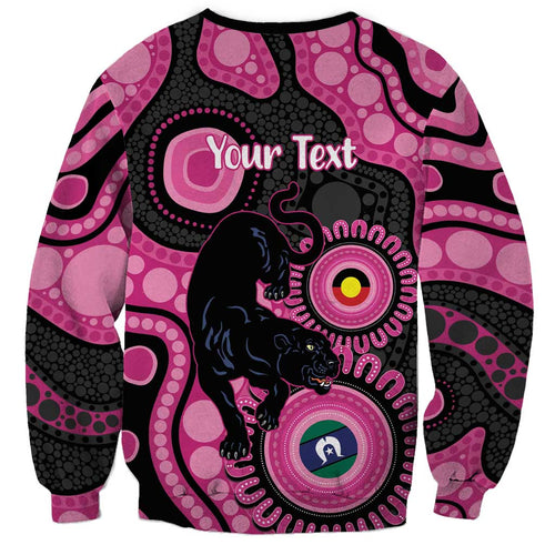 Panthers NAIDOC Week 2026 Personalised Sweatshirt 50 Years of Deadly Aboriginal Art Pink