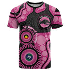 Panthers NAIDOC Week 2026 Personalised T Shirt 50 Years of Deadly Aboriginal Art Pink
