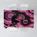 Panthers NAIDOC Week 2026 Personalised Tablecloth 50 Years of Deadly Aboriginal Art Pink