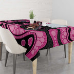 Panthers NAIDOC Week 2026 Personalised Tablecloth 50 Years of Deadly Aboriginal Art Pink