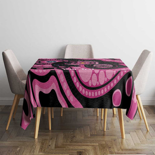 Panthers NAIDOC Week 2026 Personalised Tablecloth 50 Years of Deadly Aboriginal Art Pink