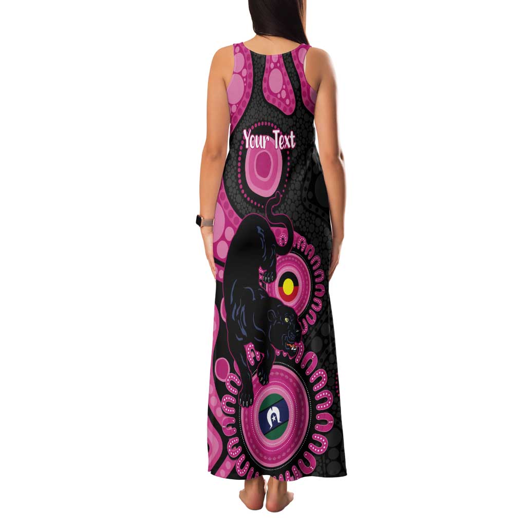 Panthers NAIDOC Week 2026 Personalised Tank Maxi Dress 50 Years of Deadly Aboriginal Art Pink