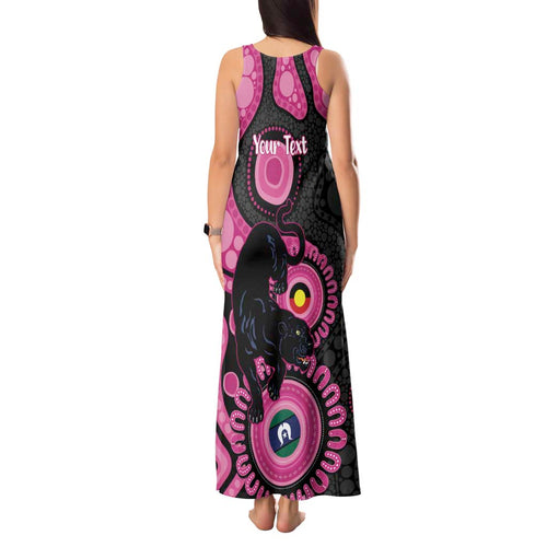 Panthers NAIDOC Week 2026 Personalised Tank Maxi Dress 50 Years of Deadly Aboriginal Art Pink