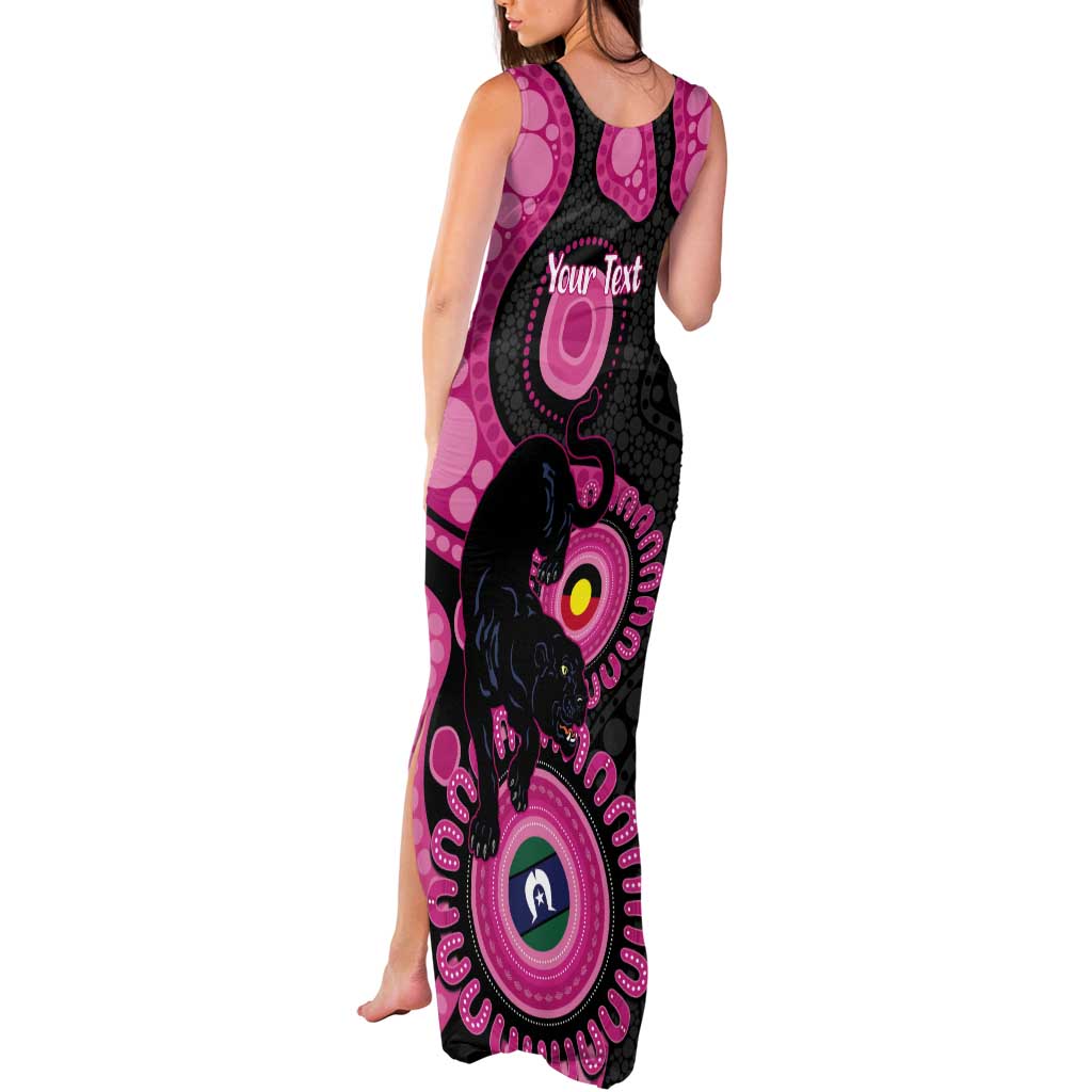 Panthers NAIDOC Week 2026 Personalised Tank Maxi Dress 50 Years of Deadly Aboriginal Art Pink