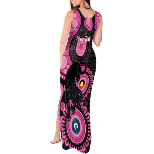 Panthers NAIDOC Week 2026 Personalised Tank Maxi Dress 50 Years of Deadly Aboriginal Art Pink