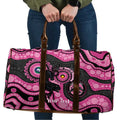 Panthers NAIDOC Week 2026 Personalised Travel Bag 50 Years of Deadly Aboriginal Art Pink