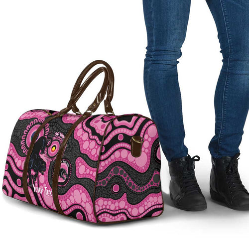 Panthers NAIDOC Week 2026 Personalised Travel Bag 50 Years of Deadly Aboriginal Art Pink