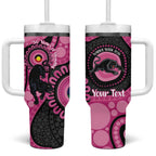 Panthers NAIDOC Week 2026 Personalised Tumbler With Handle 50 Years of Deadly Aboriginal Art Pink