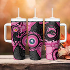 Panthers NAIDOC Week 2026 Personalised Tumbler With Handle 50 Years of Deadly Aboriginal Art Pink