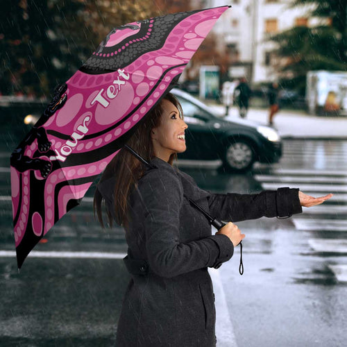 Panthers NAIDOC Week 2026 Personalised Umbrella 50 Years of Deadly Aboriginal Art Pink
