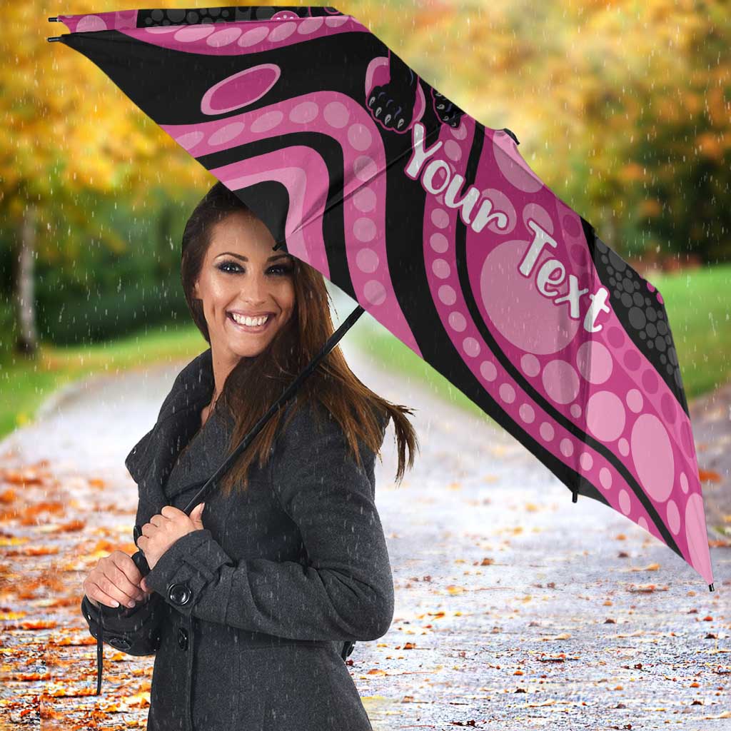 Panthers NAIDOC Week 2026 Personalised Umbrella 50 Years of Deadly Aboriginal Art Pink