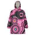 Panthers NAIDOC Week 2026 Personalised Wearable Blanket Hoodie 50 Years of Deadly Aboriginal Art Pink