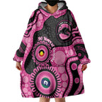 Panthers NAIDOC Week 2026 Personalised Wearable Blanket Hoodie 50 Years of Deadly Aboriginal Art Pink