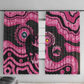 Panthers NAIDOC Week 2026 Personalised Window Curtain 50 Years of Deadly Aboriginal Art Pink
