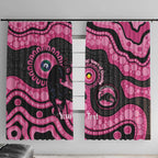 Panthers NAIDOC Week 2026 Personalised Window Curtain 50 Years of Deadly Aboriginal Art Pink