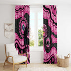 Panthers NAIDOC Week 2026 Personalised Window Curtain 50 Years of Deadly Aboriginal Art Pink