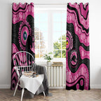 Panthers NAIDOC Week 2026 Personalised Window Curtain 50 Years of Deadly Aboriginal Art Pink