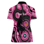 Panthers NAIDOC Week 2026 Personalised Women Polo Shirt 50 Years of Deadly Aboriginal Art Pink