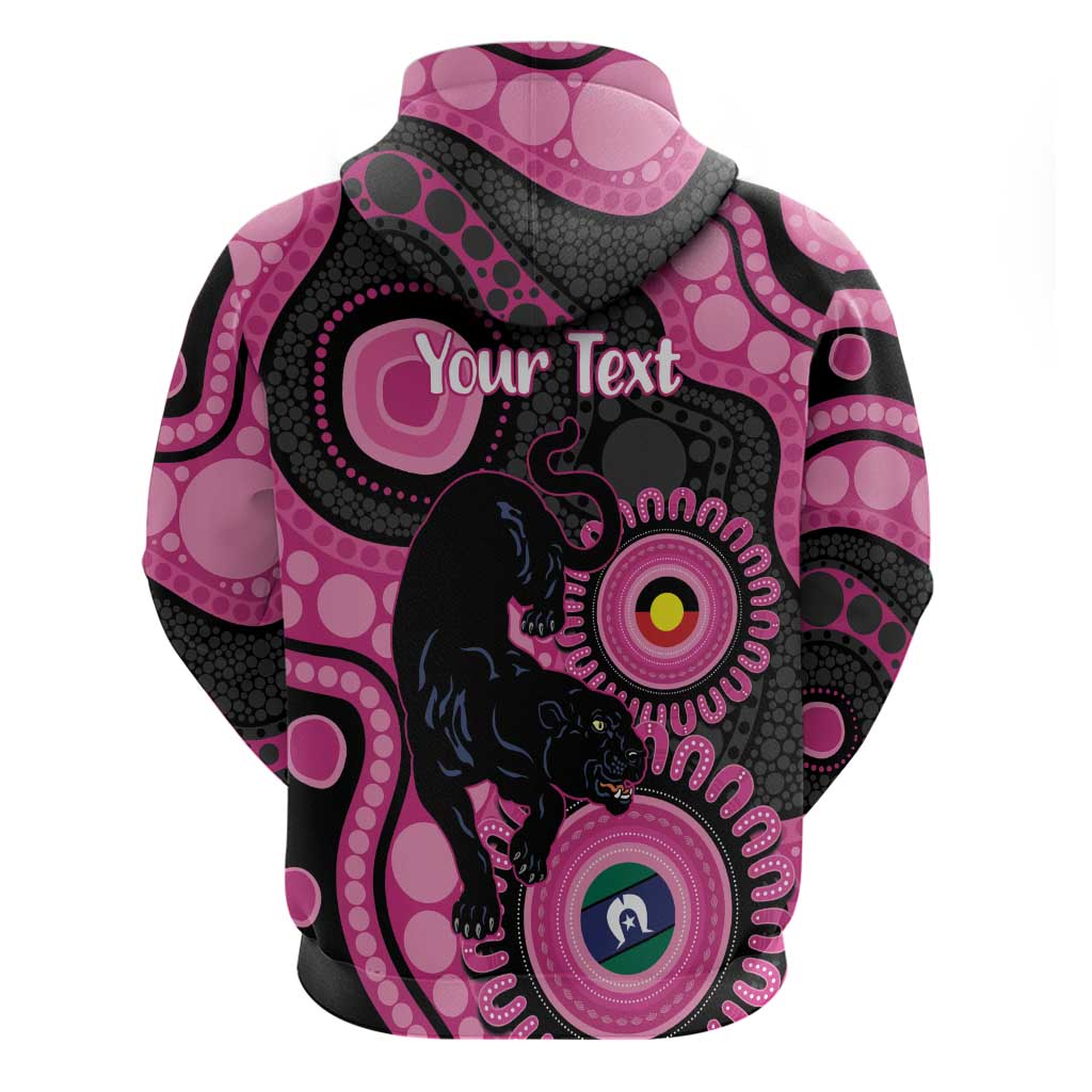 Panthers NAIDOC Week 2026 Personalised Zip Hoodie 50 Years of Deadly Aboriginal Art Pink