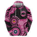 Panthers NAIDOC Week 2026 Personalised Zip Hoodie 50 Years of Deadly Aboriginal Art Pink