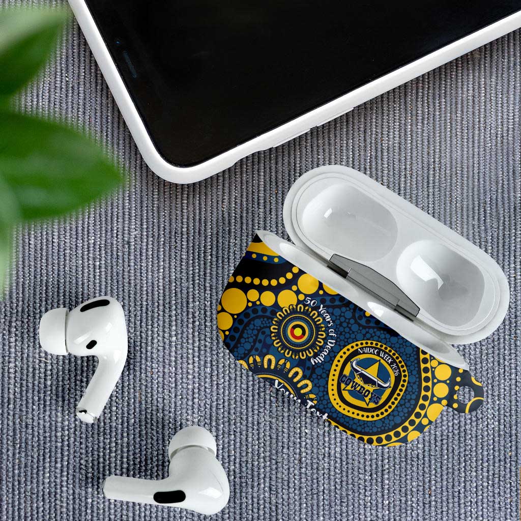 Cowboys NAIDOC Week 2026 Personalised AirPods Case 50 Years of Deadly Aboriginal Art