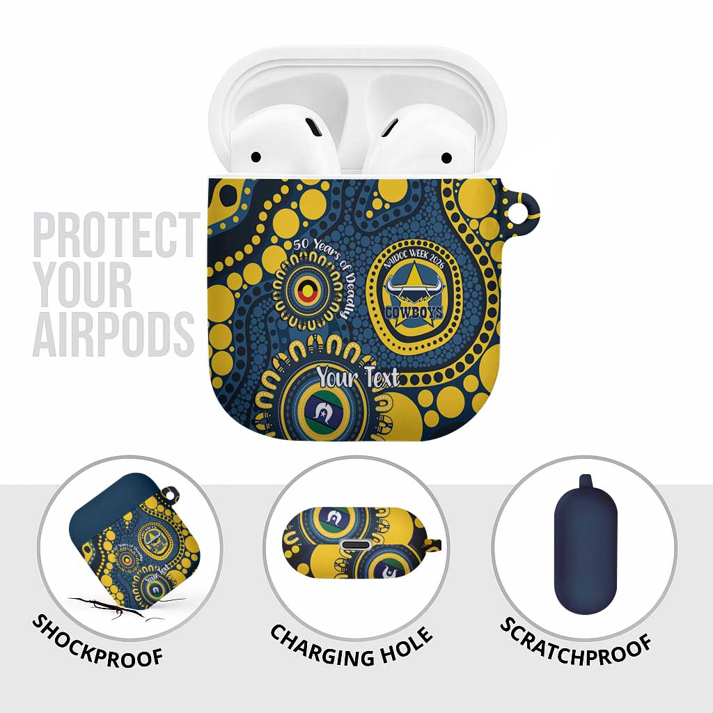 Cowboys NAIDOC Week 2026 Personalised AirPods Case 50 Years of Deadly Aboriginal Art