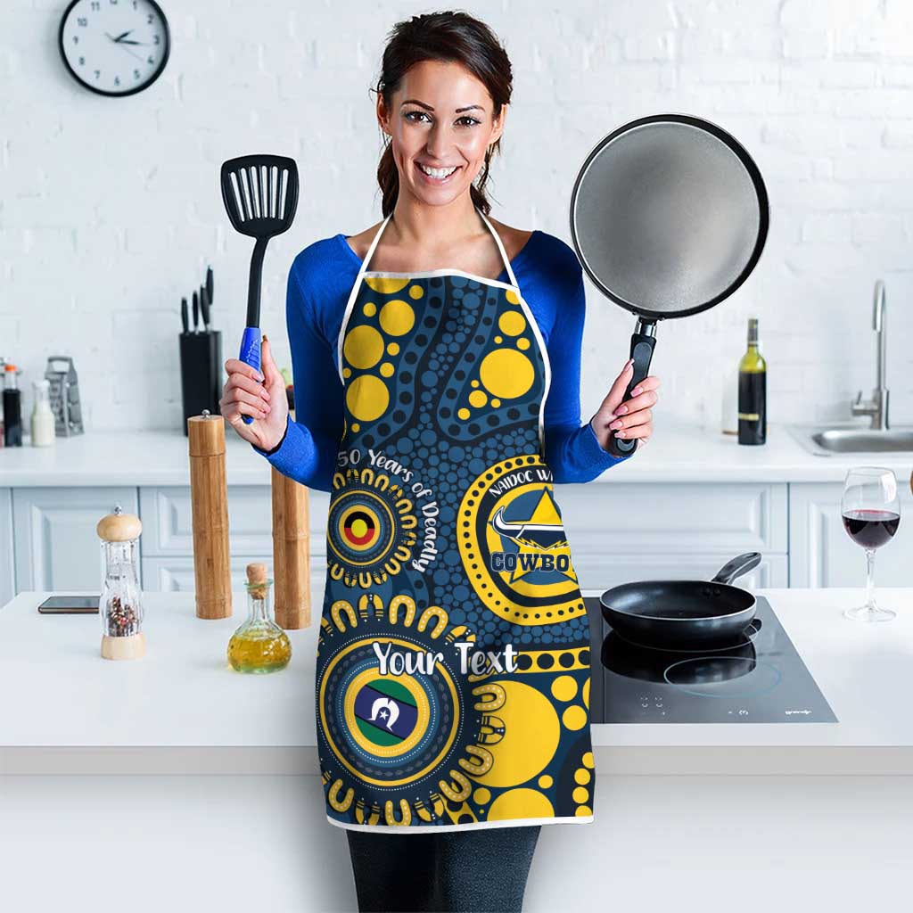 Cowboys NAIDOC Week 2026 Personalised Apron 50 Years of Deadly Aboriginal Art