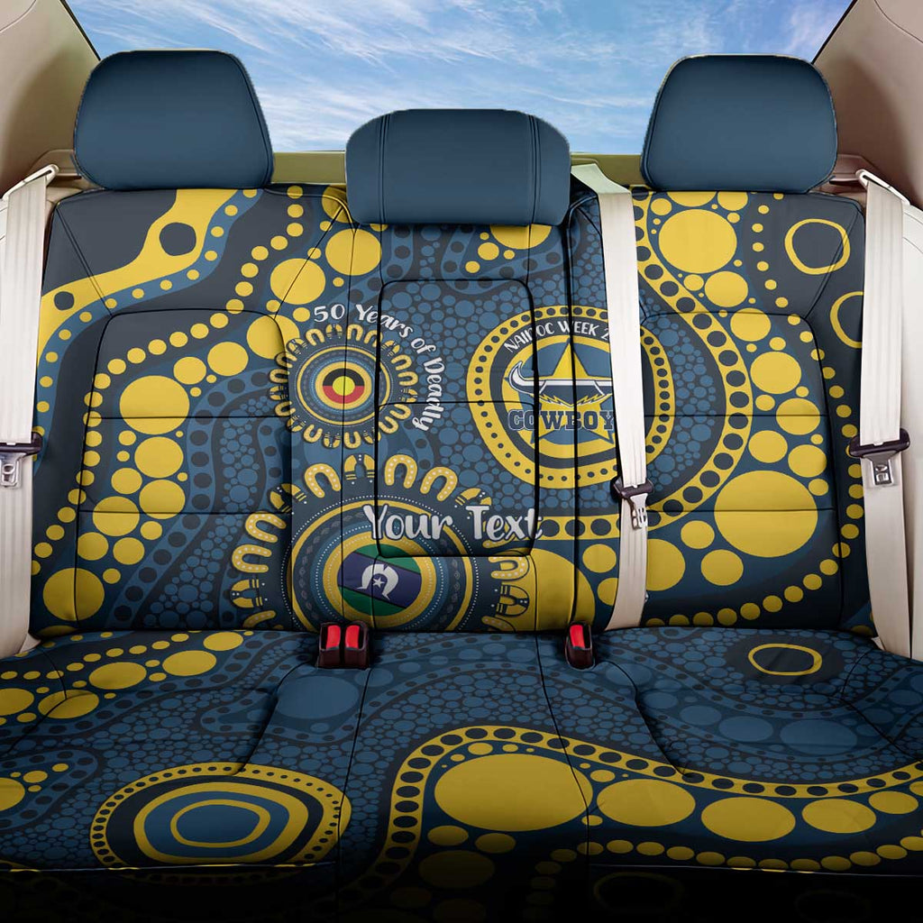 Cowboys NAIDOC Week 2026 Personalised Back Car Seat Cover 50 Years of Deadly Aboriginal Art