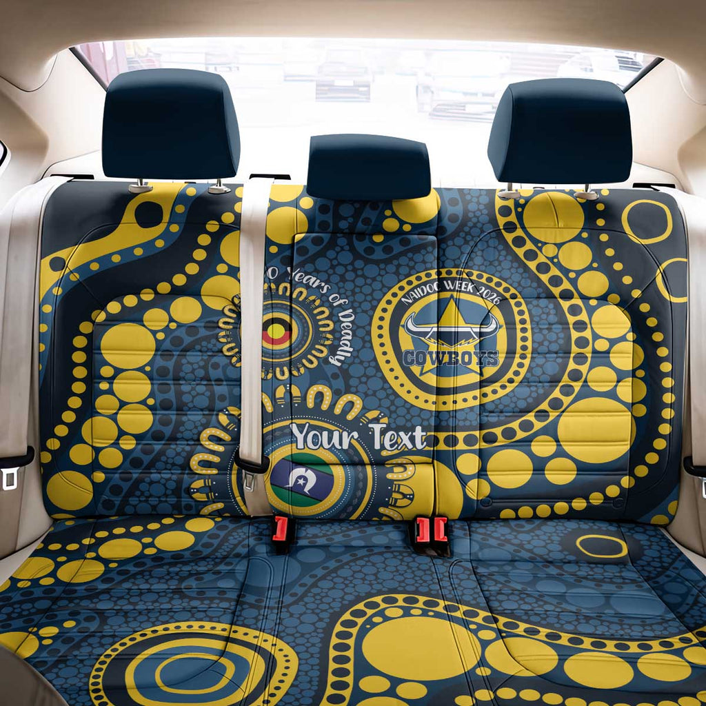 Cowboys NAIDOC Week 2026 Personalised Back Car Seat Cover 50 Years of Deadly Aboriginal Art