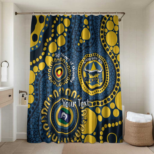Cowboys NAIDOC Week 2026 Personalised Bathroom Set 50 Years of Deadly Aboriginal Art