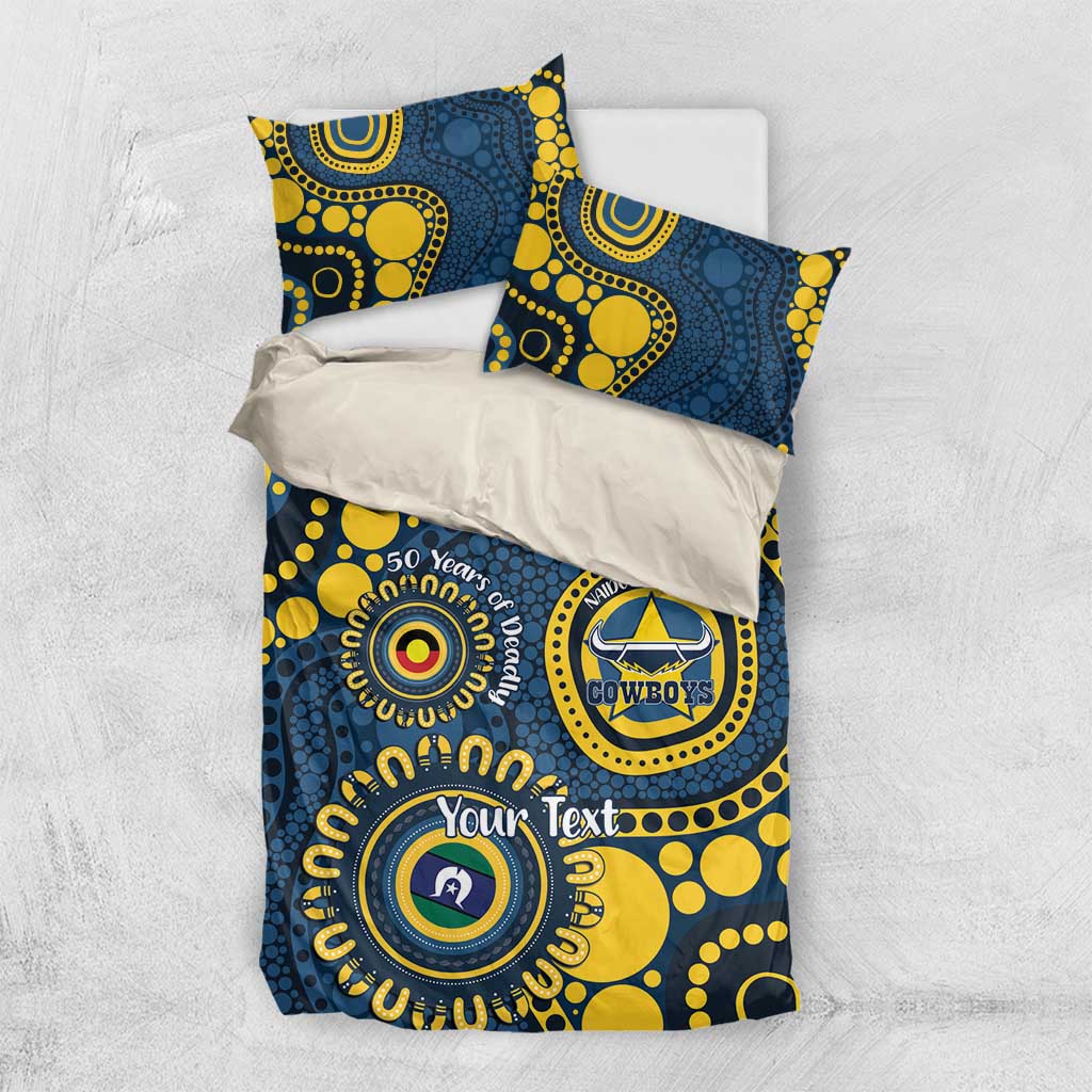 Cowboys NAIDOC Week 2026 Personalised Bedding Set 50 Years of Deadly Aboriginal Art