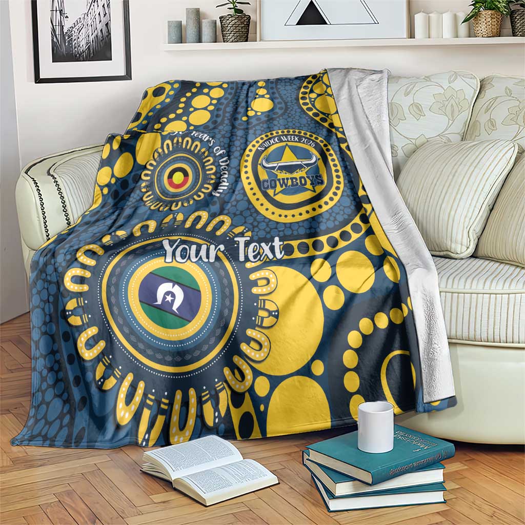 Cowboys NAIDOC Week 2026 Personalised Blanket 50 Years of Deadly Aboriginal Art