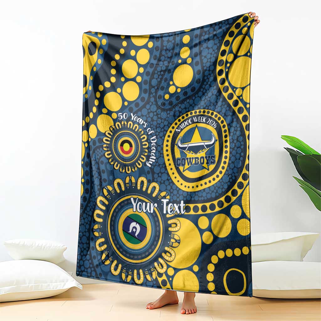 Cowboys NAIDOC Week 2026 Personalised Blanket 50 Years of Deadly Aboriginal Art